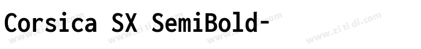 Corsica SX SemiBold字体转换